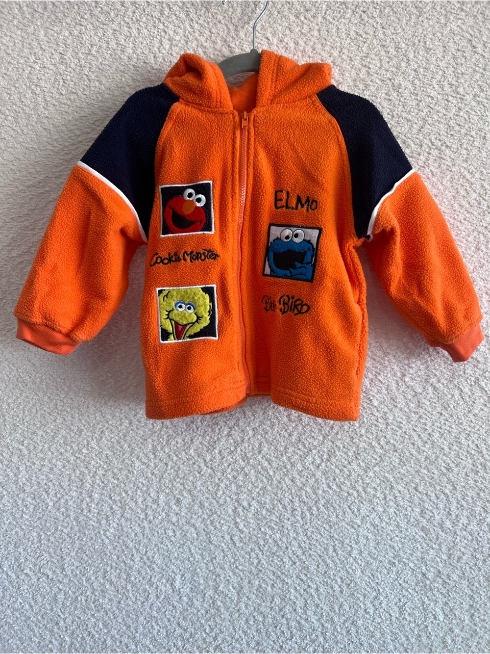 Sesame Street Vintage Infant Zip Up Fleece Hoodie Size 18 Months
